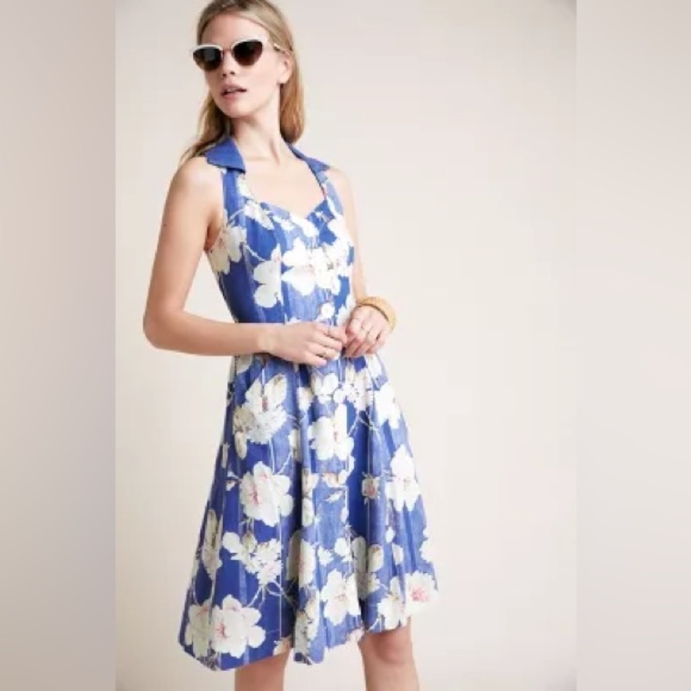 Athropologie Camellia Collared Dress size 2 women’s